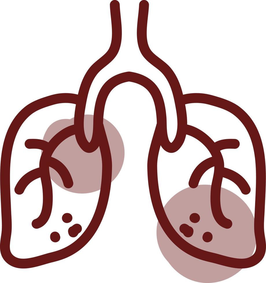 Lung health, illustration, vector on a white background.