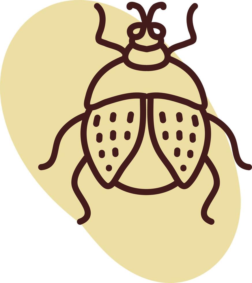 Dangerous bug, illustration, vector, on a white background. vector