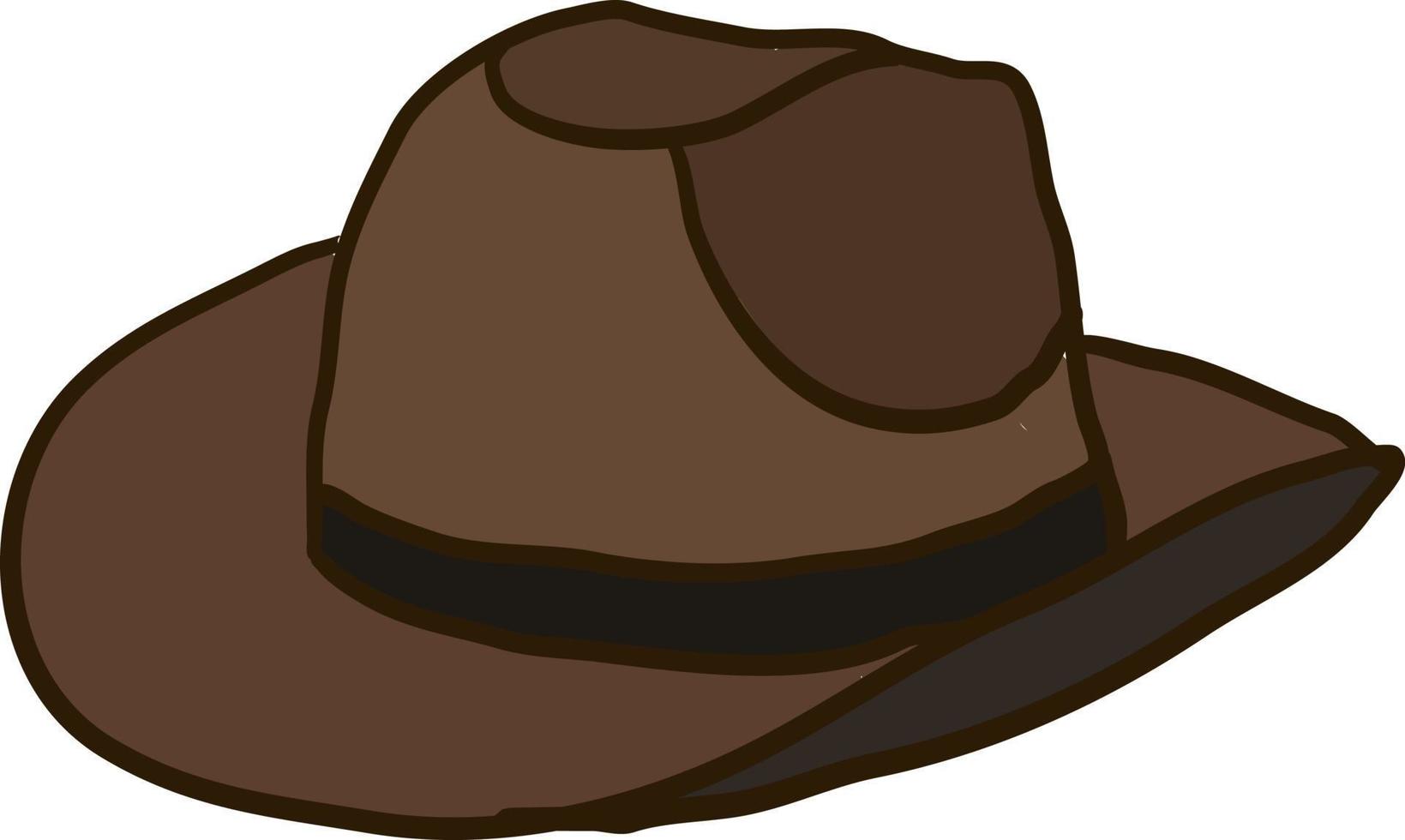 sombrero de vaquero, ilustración, vector sobre fondo blanco.