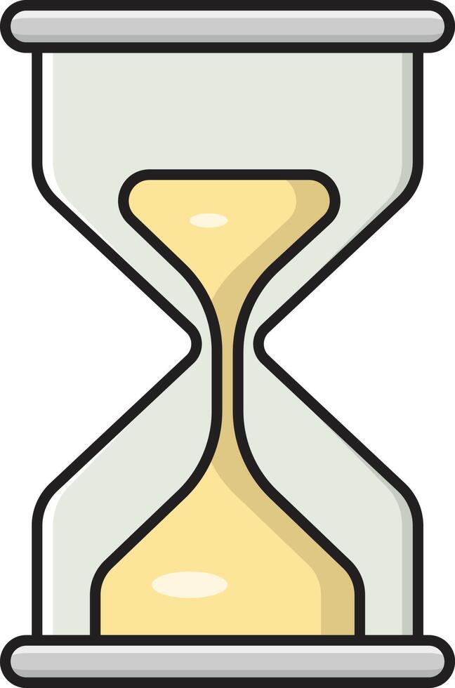 ilustración vectorial de reloj de arena en un fondo. símbolos de calidad premium. iconos vectoriales para concepto y diseño gráfico. vector