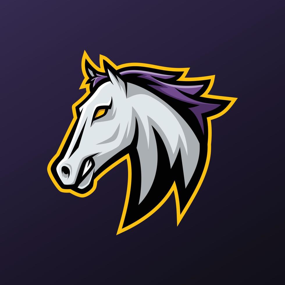 Angry Horse Mascot Logo Vector Illustration Design - Animals Mascot logo