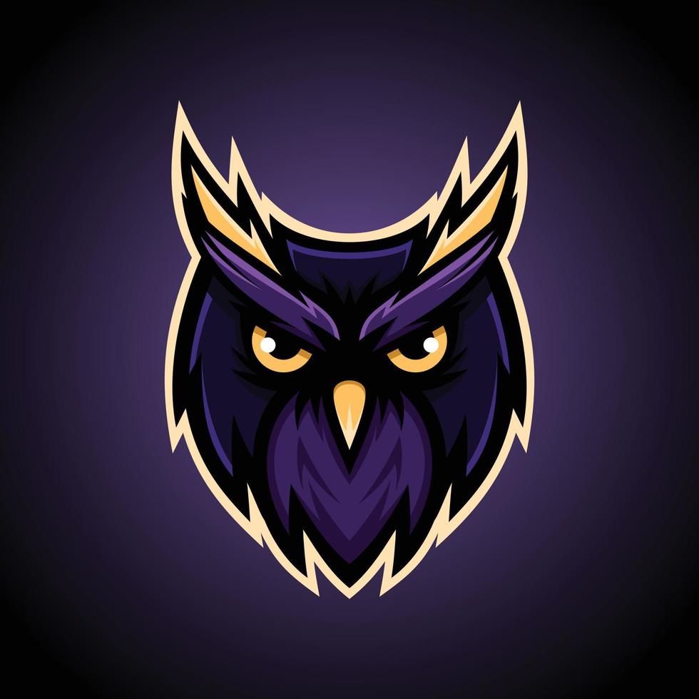 Owl Head Mascot Logo Vector Illustration Design - Animals Mascot logo