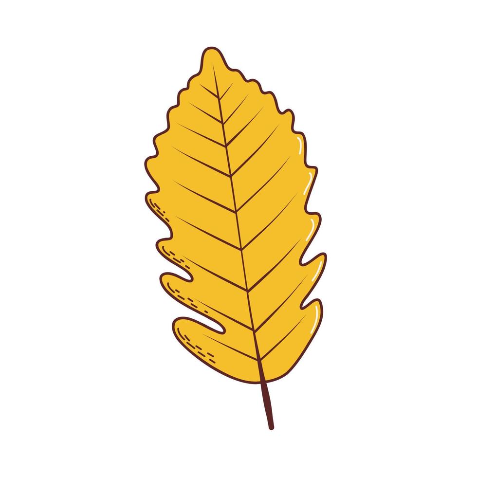 Autumn leaf. Vector illustration in hand drawn style