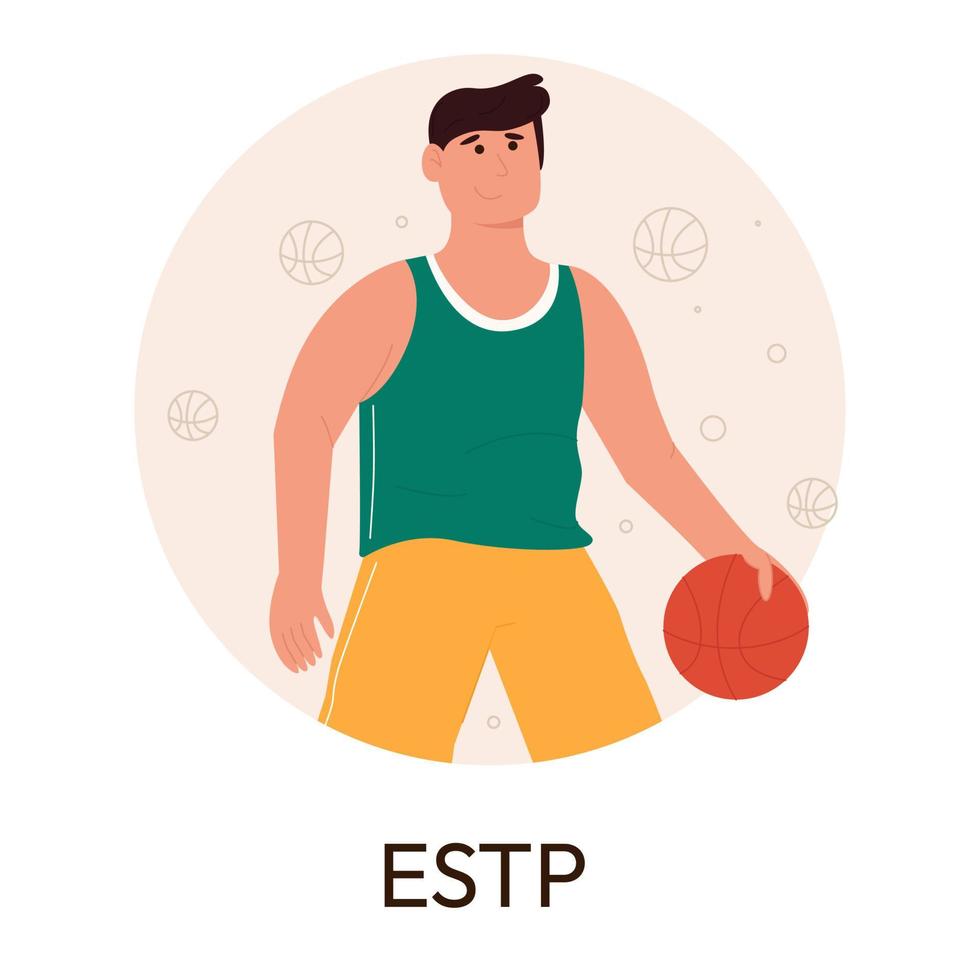 concepto de tipos de persona mbti. socionics mbti. test de personalidad. ilustración vectorial plana vector