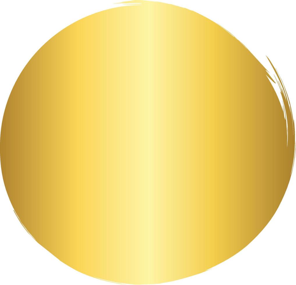 Circle Gold Brush Stroke Design Element Vector