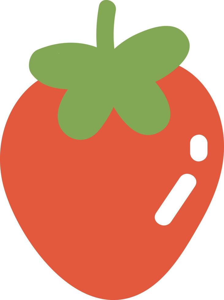 Fresh strawberry, illustration, vector on a white background.
