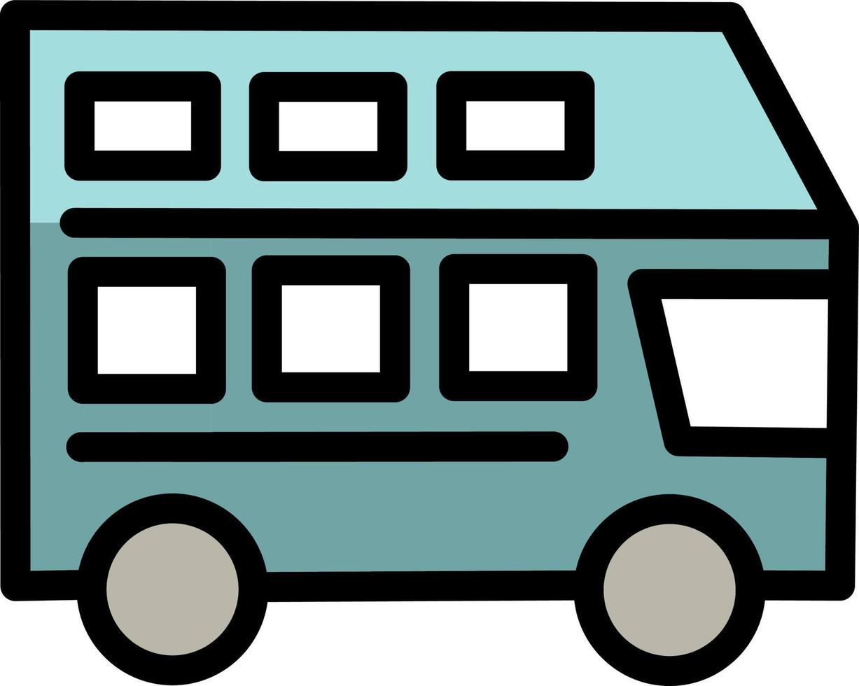 Transport double bus, illustration, vector on a white background.