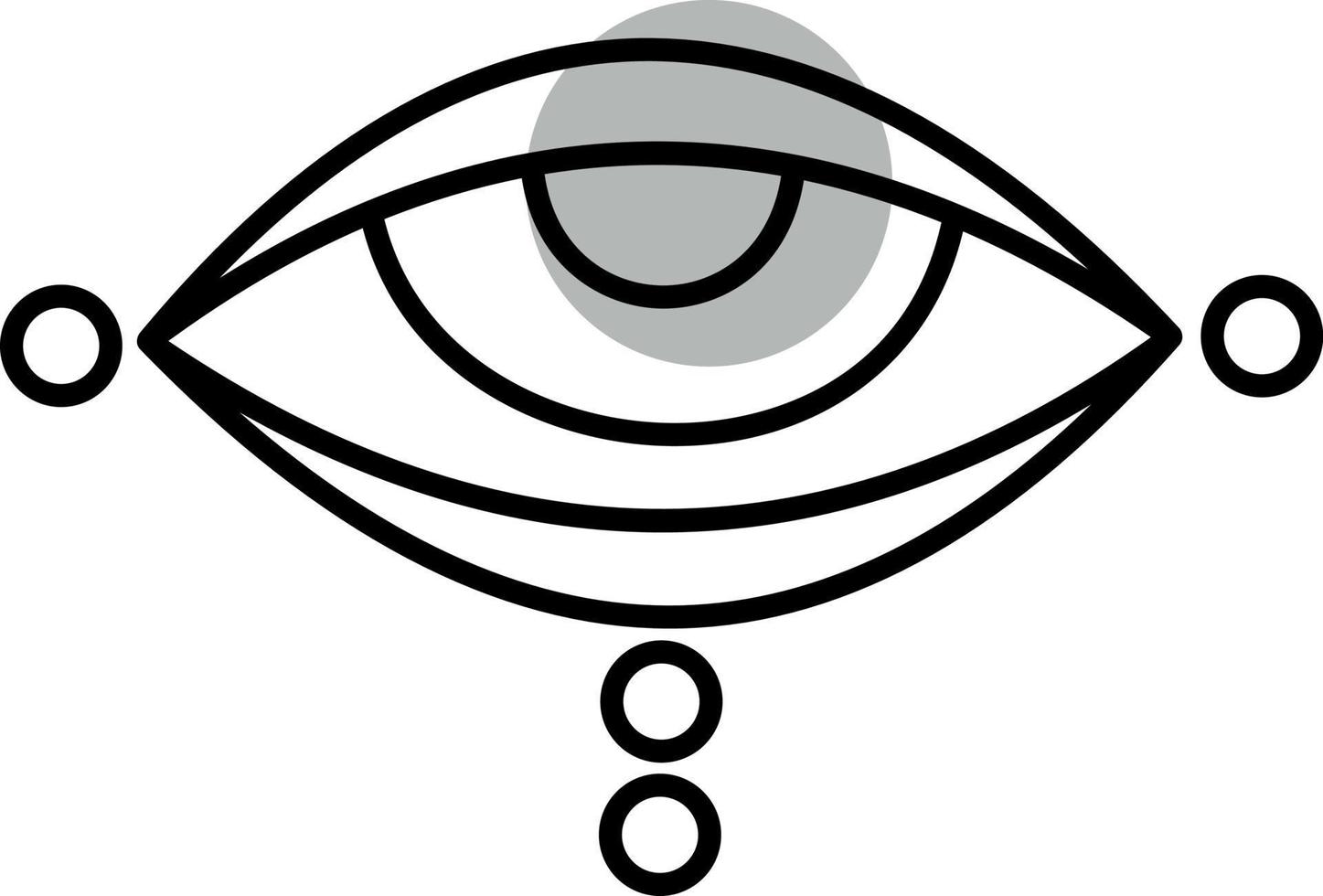 Amulet eye, illustration, vector on a white background.