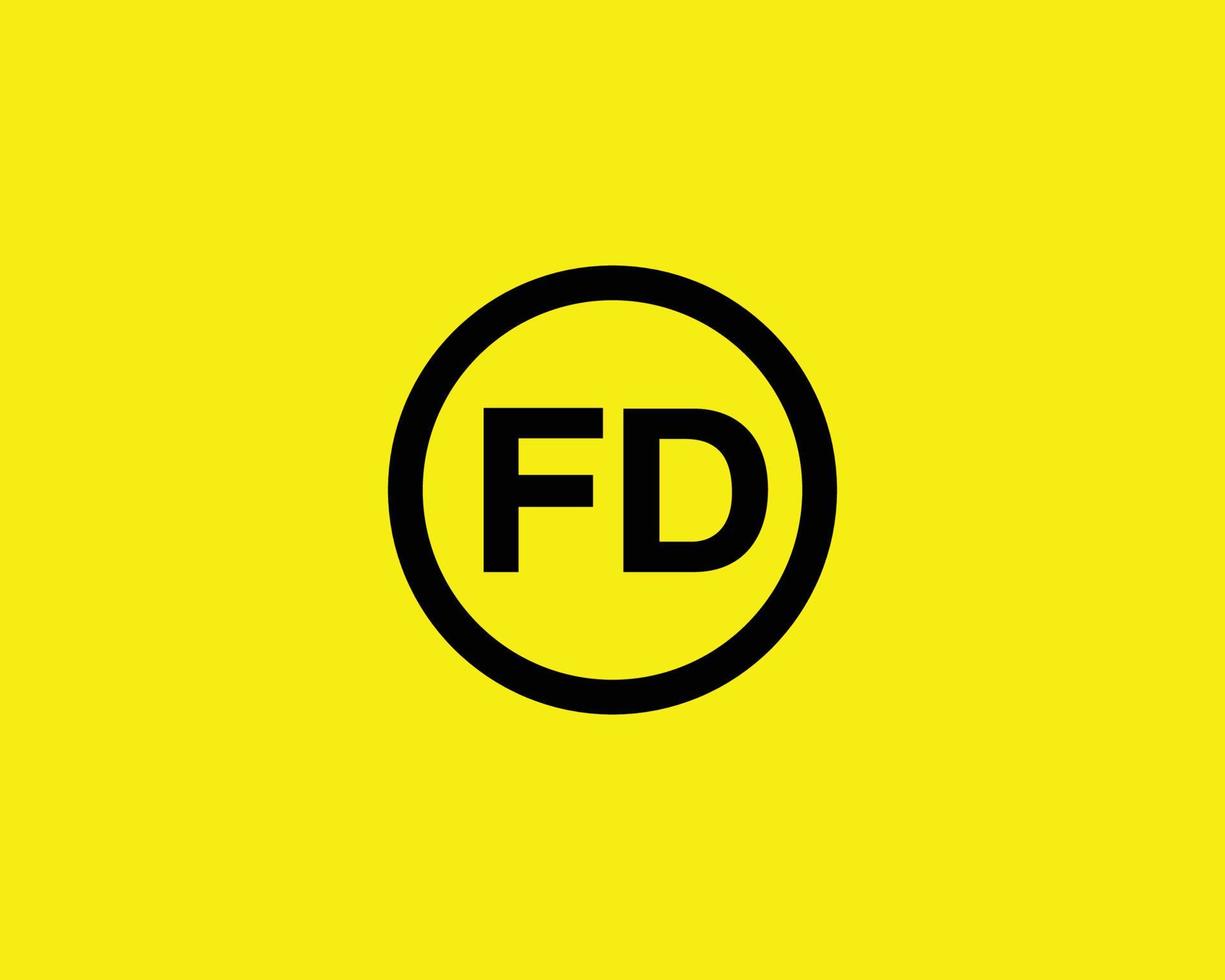 FD DF logo design vector template