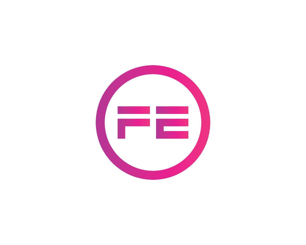 plantilla de vector de diseño de logotipo fe ef