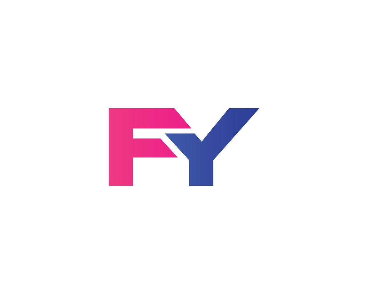 plantilla de vector de diseño de logotipo fy yf