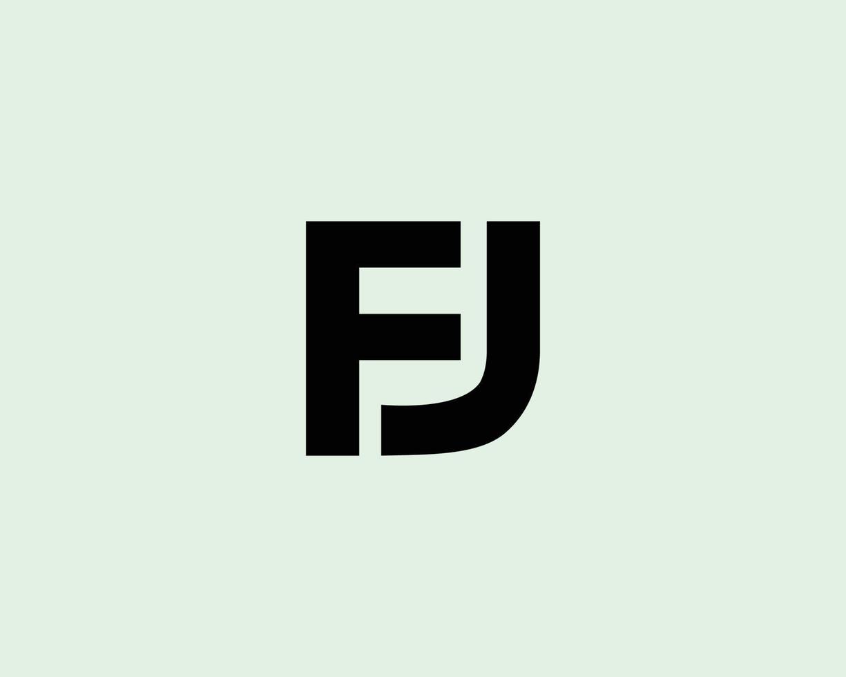 plantilla de vector de diseño de logotipo fj jf