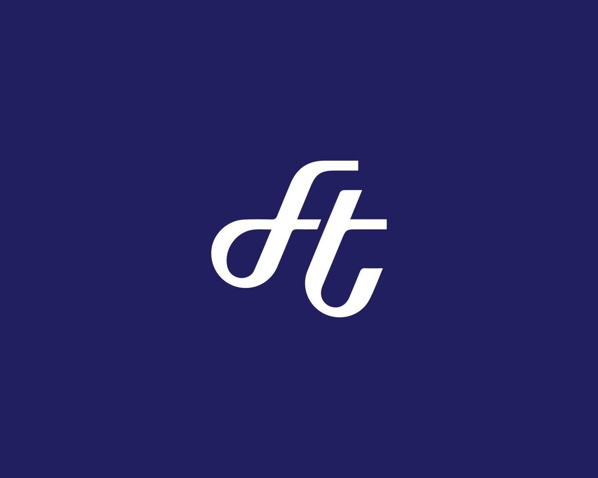 FT TF logo design vector template