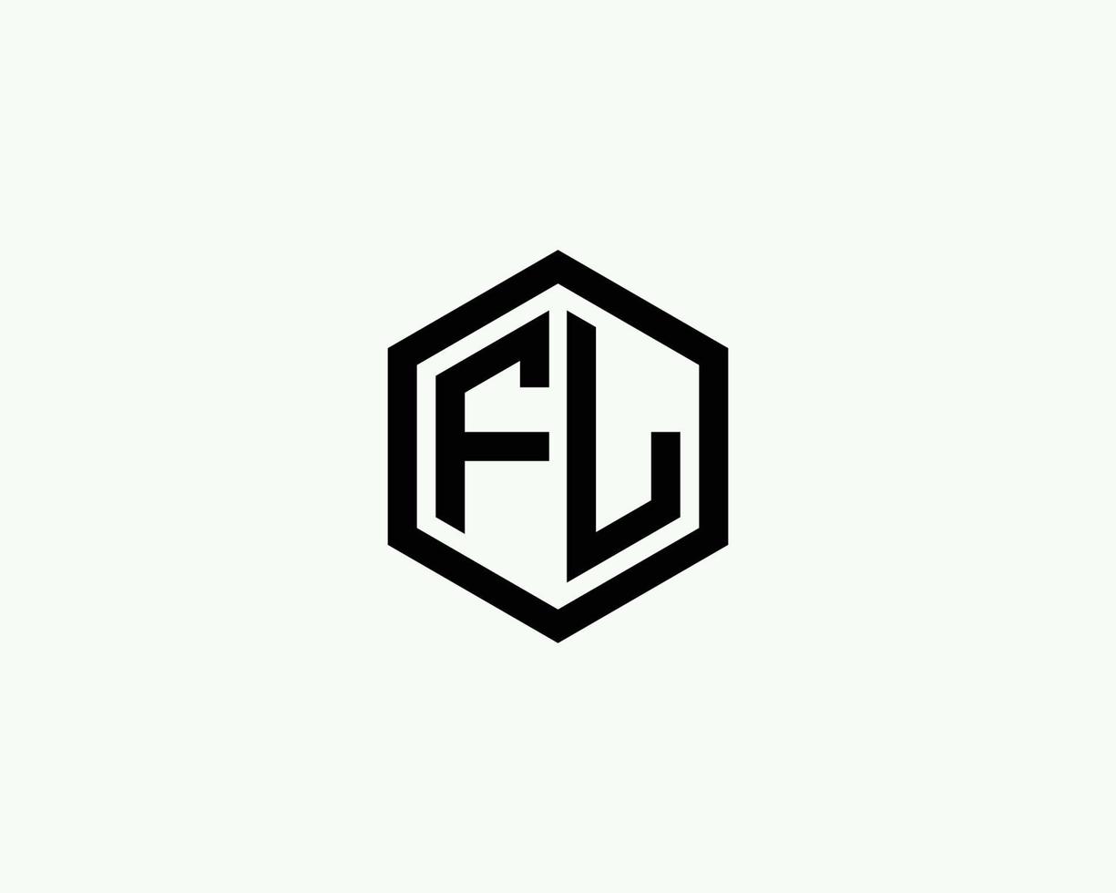 FL LF Logo design vector template