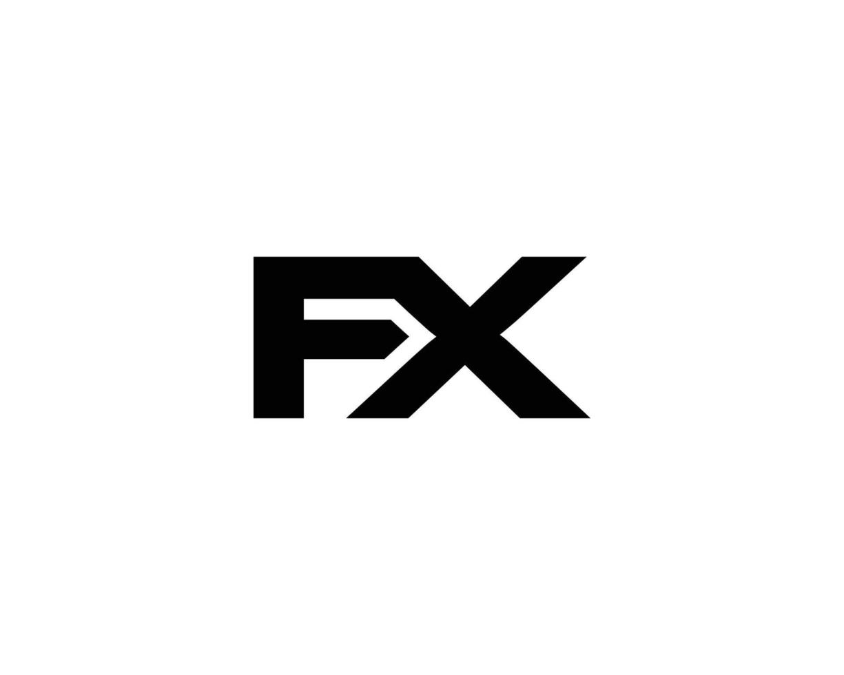 plantilla de vector de diseño de logotipo fx xf