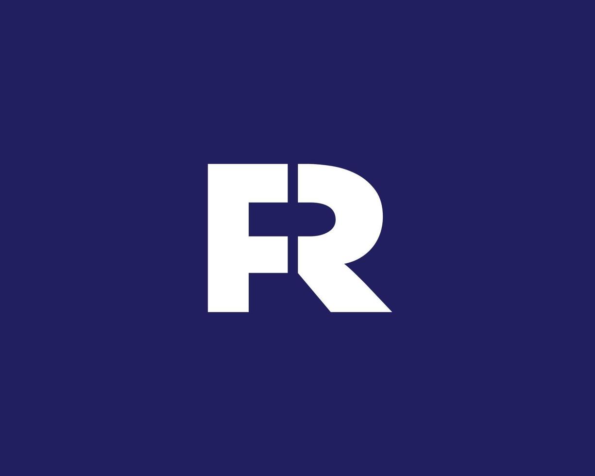 FR RF logo design vector template