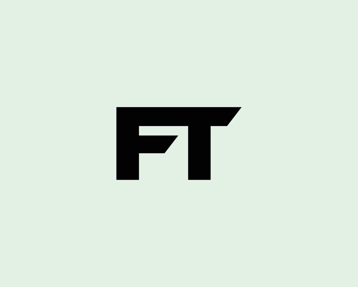 FT TF logo design vector template