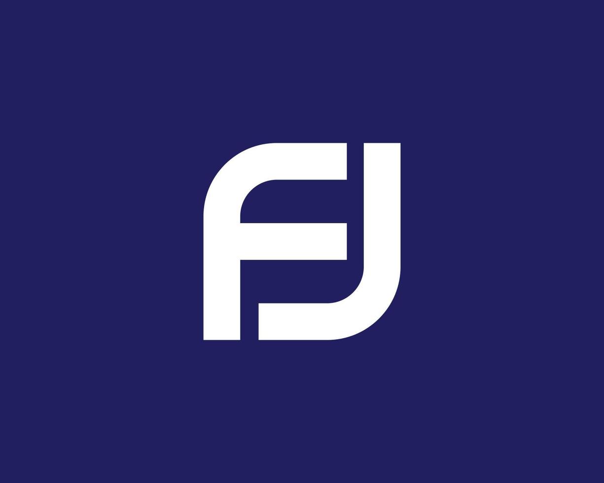 plantilla de vector de diseño de logotipo fj jf