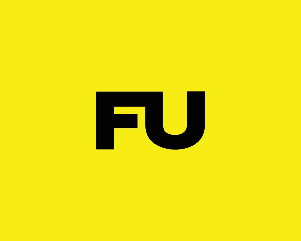 FU UF logo design vector template