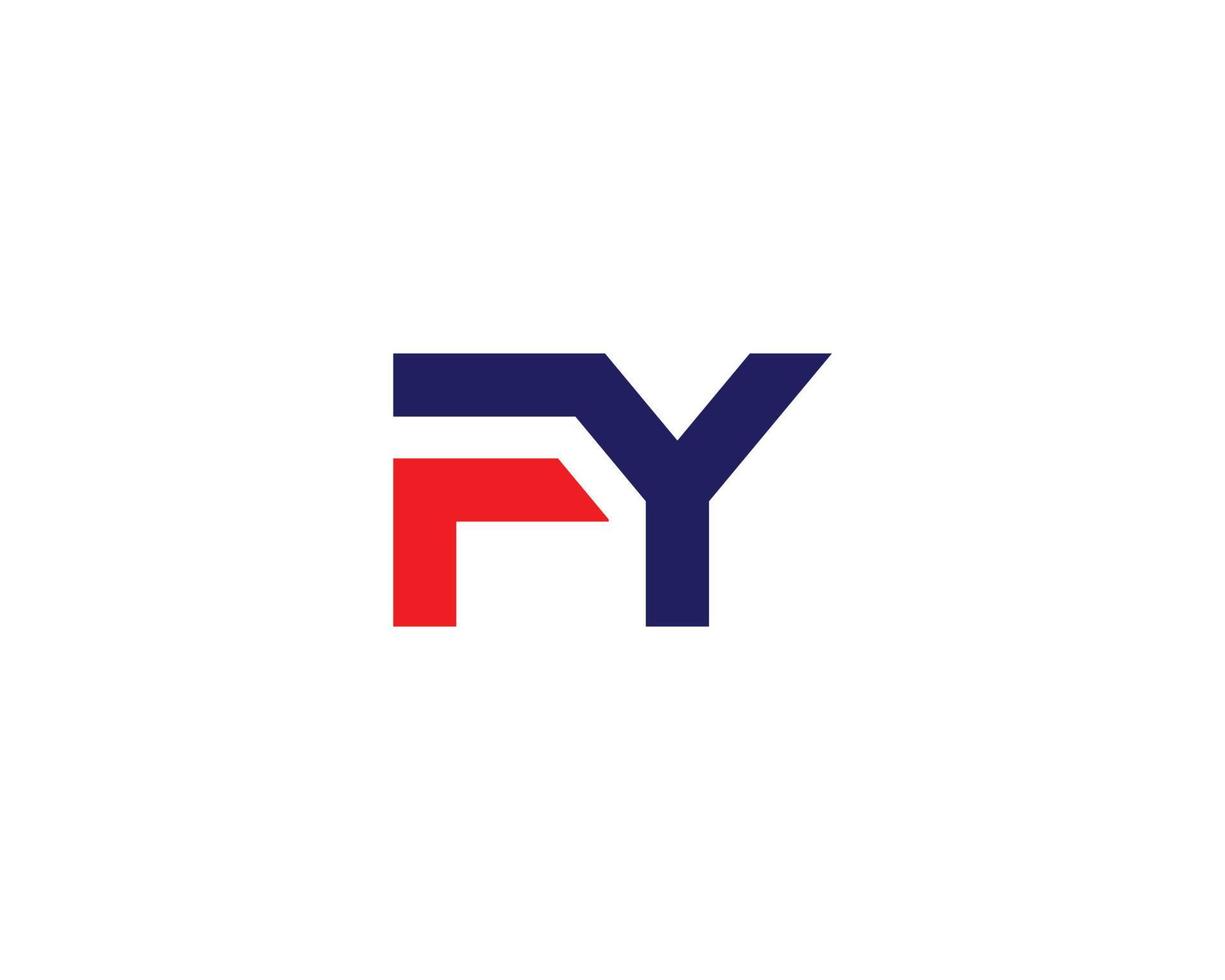 plantilla de vector de diseño de logotipo fy yf