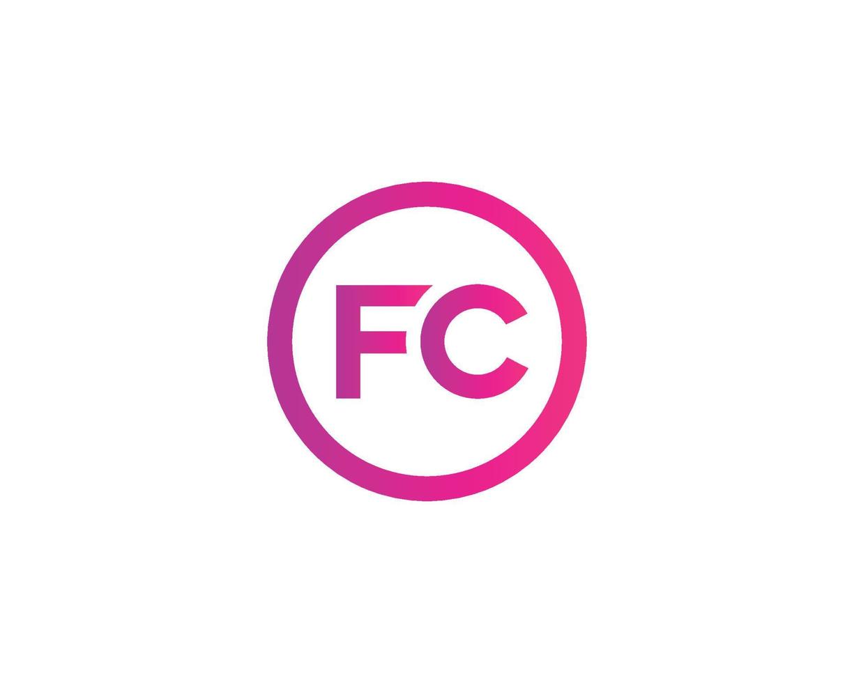 FC CF Logo design vector template