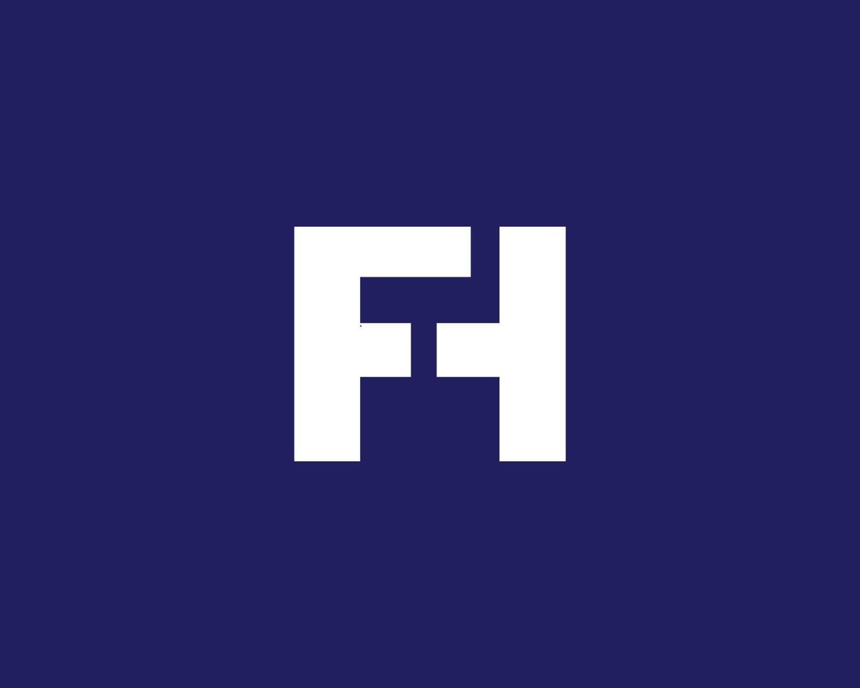 plantilla de vector de diseño de logotipo fh hf