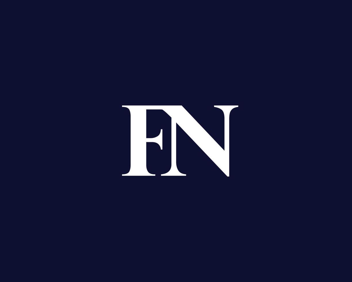 FN NF Logo design vector template