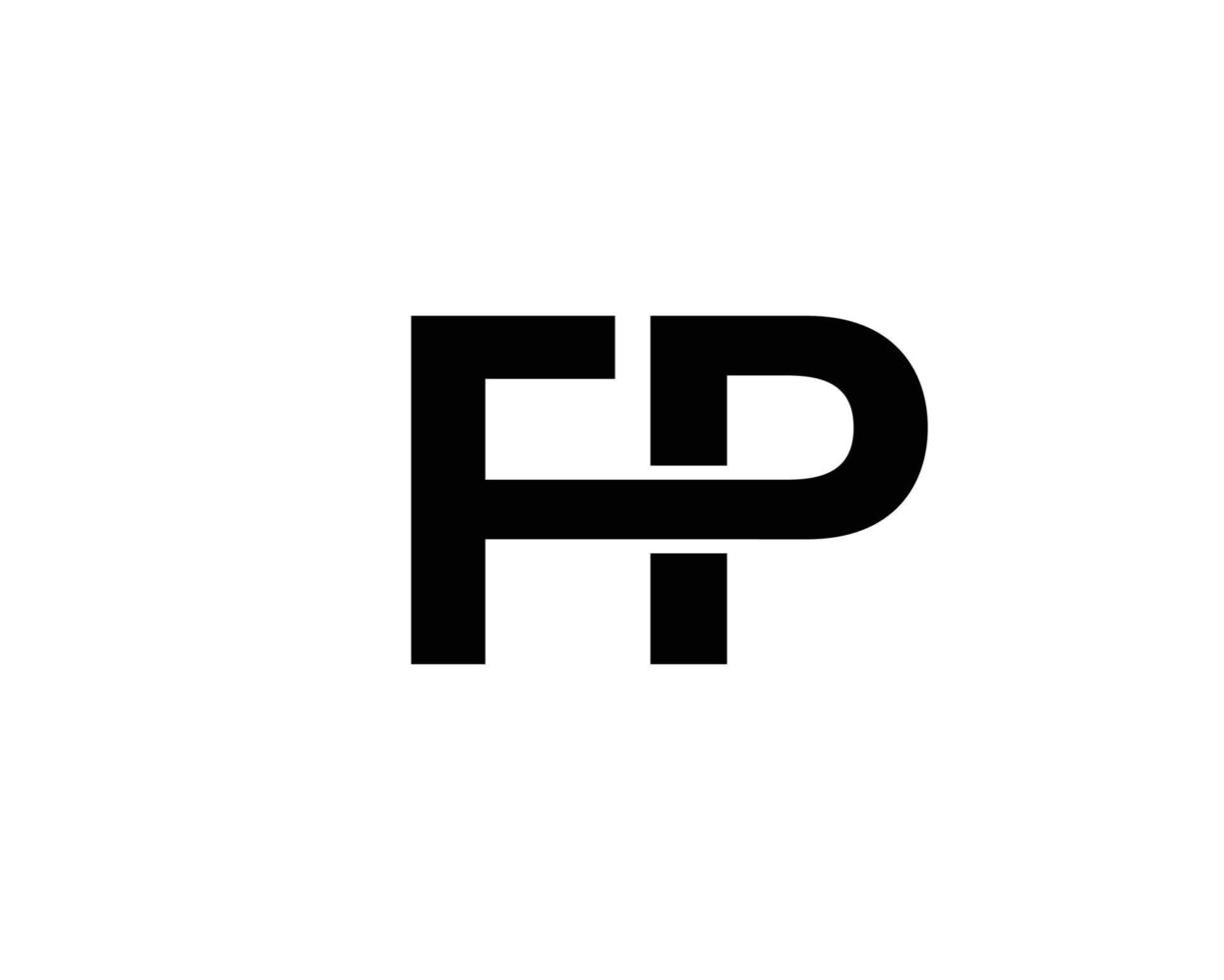 plantilla de vector de diseño de logotipo fp pf