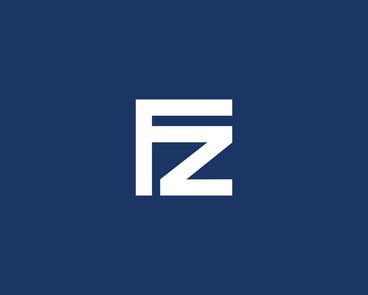 plantilla de vector de diseño de logotipo fz zf