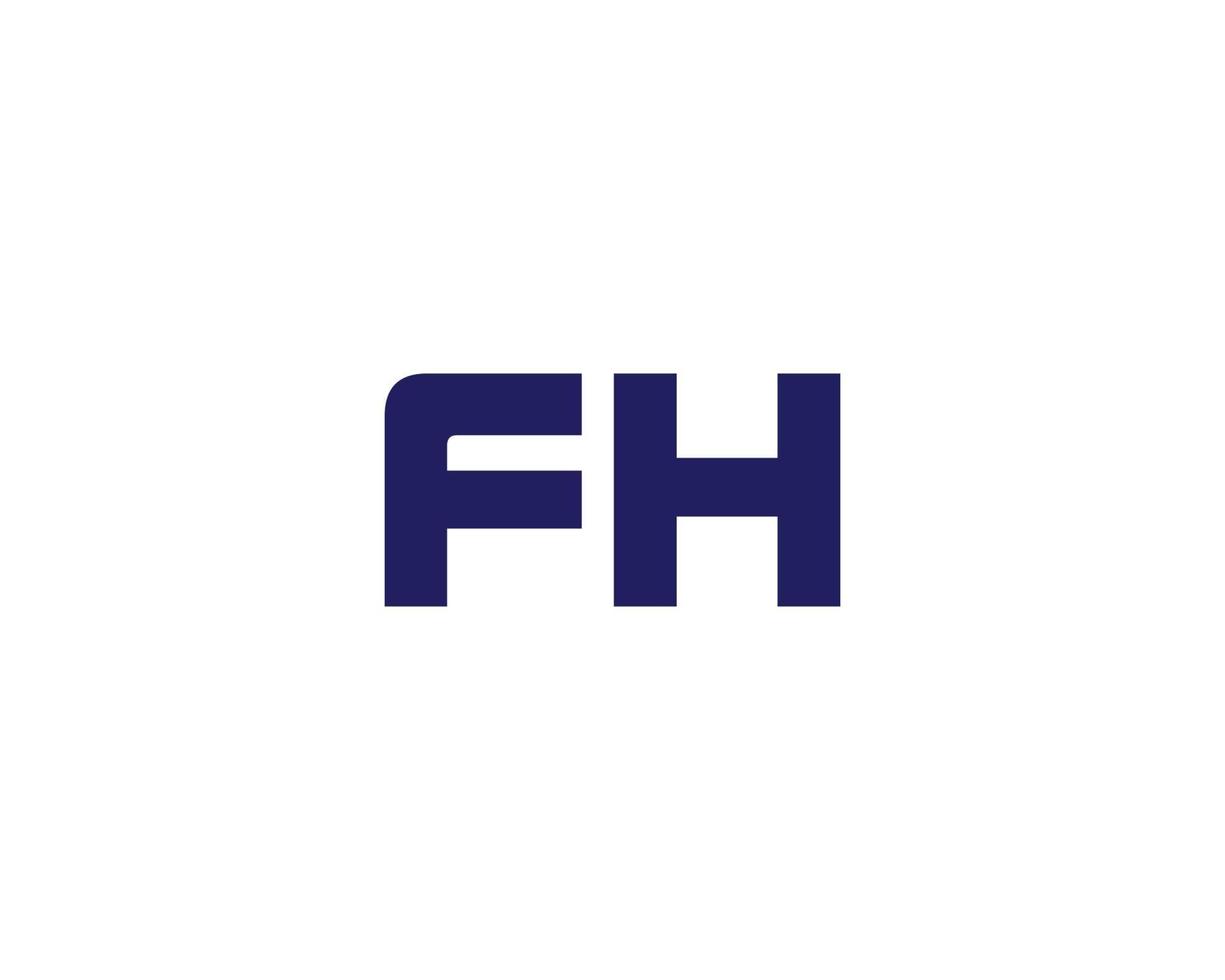 FH HF Logo design vector template