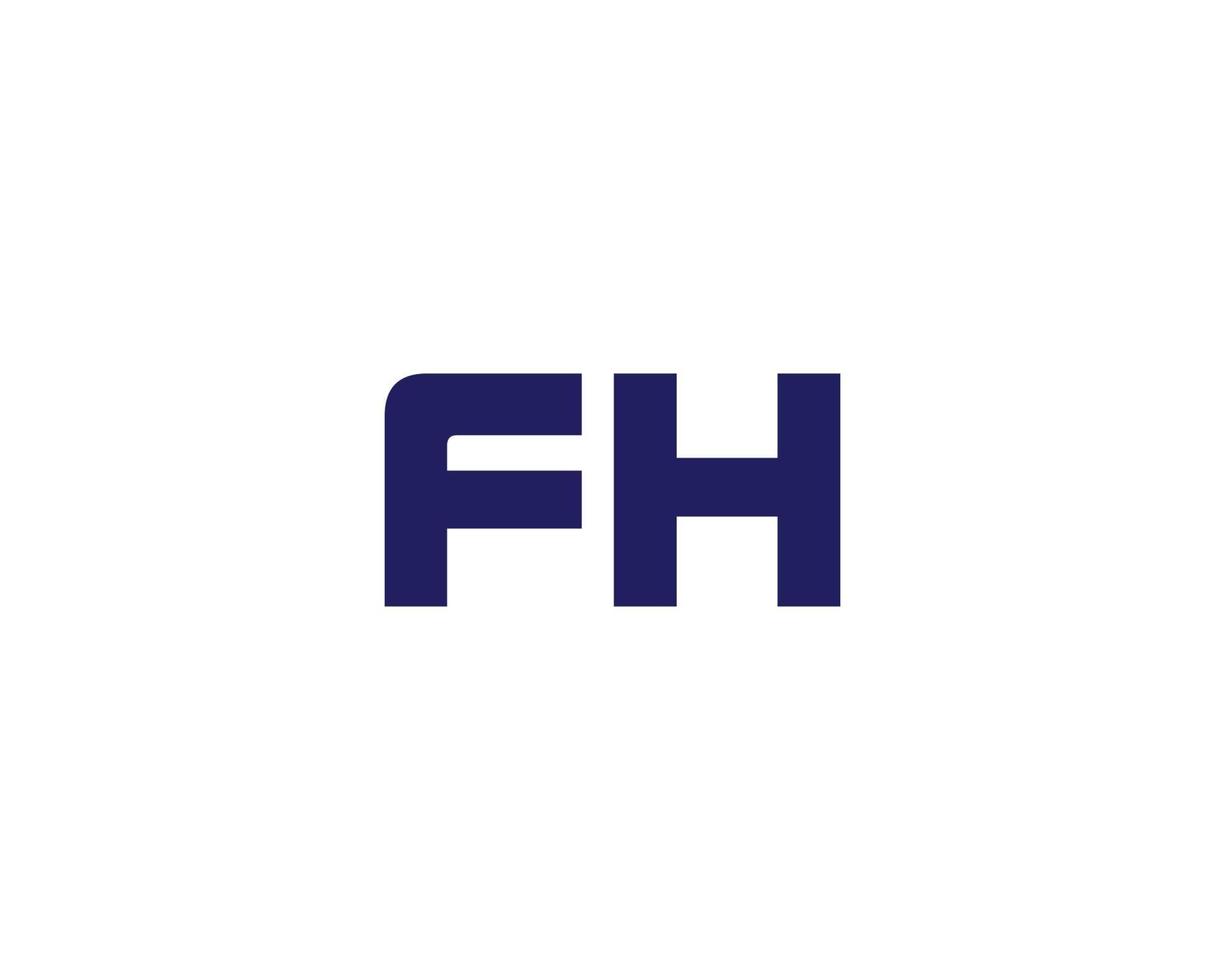 plantilla de vector de diseño de logotipo fh hf