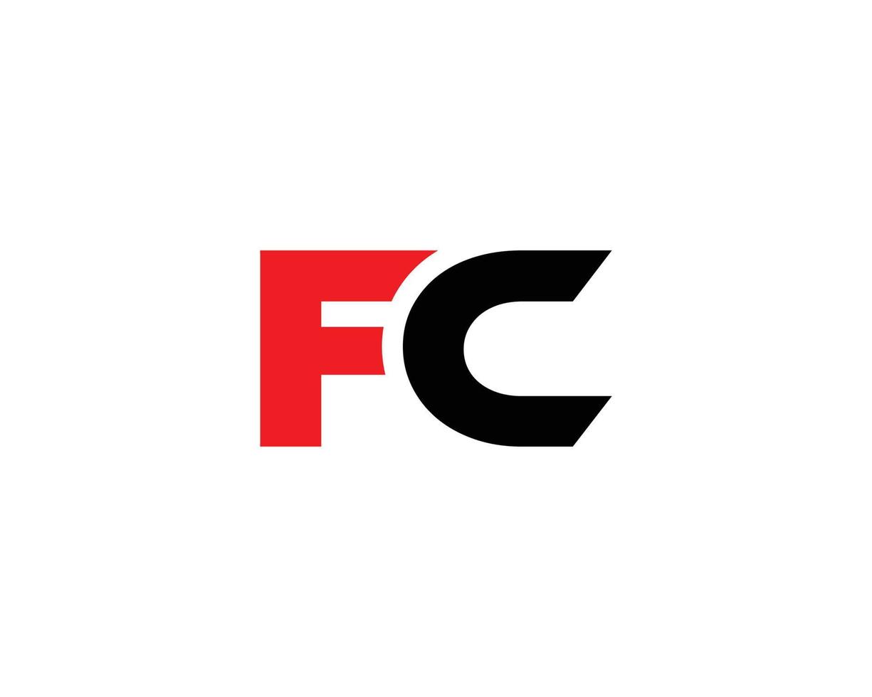 plantilla de vector de diseño de logotipo fc cf