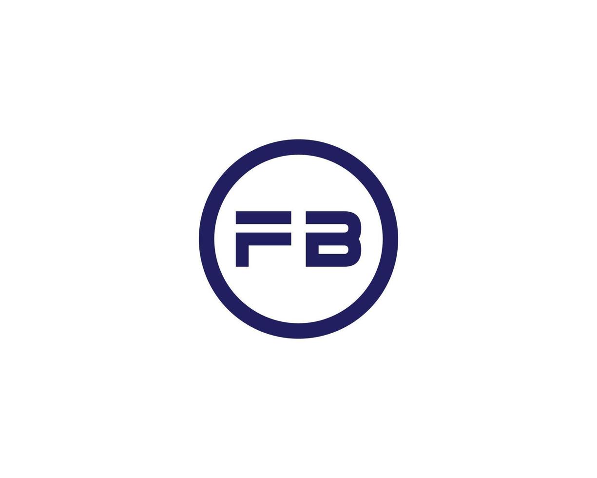 FB BF logo design vector template