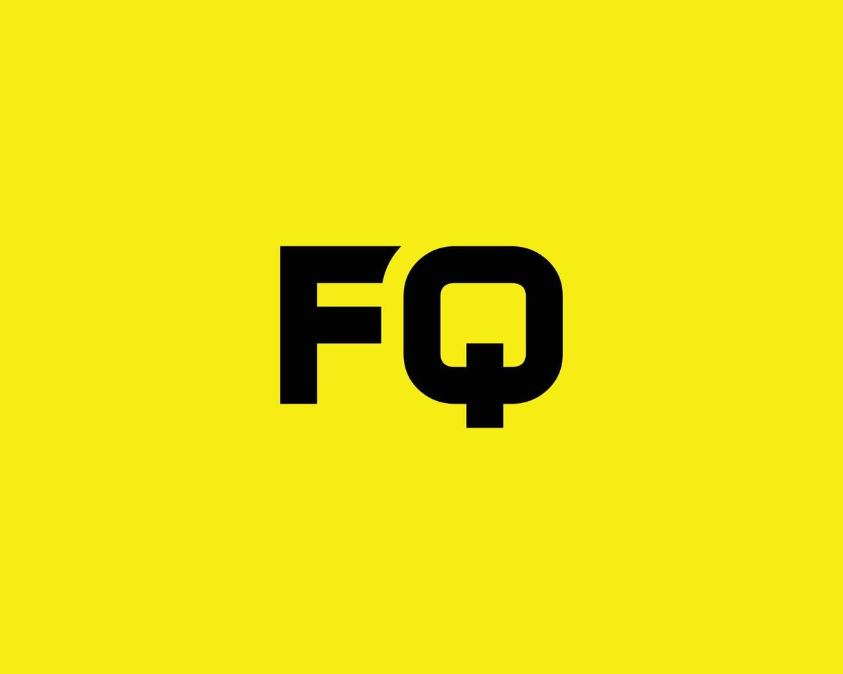 plantilla de vector de diseño de logotipo fq qf