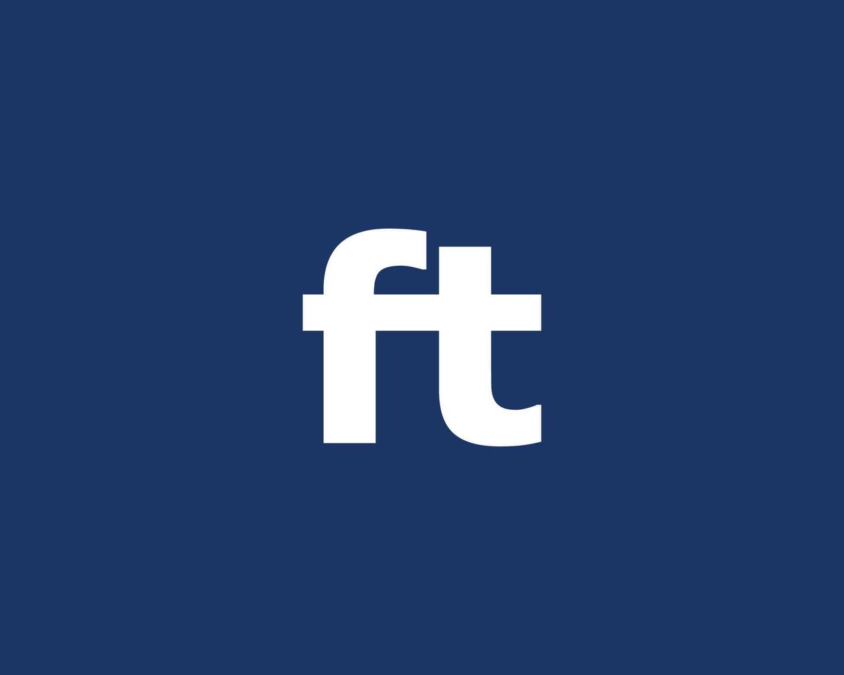 FT TF logo design vector template