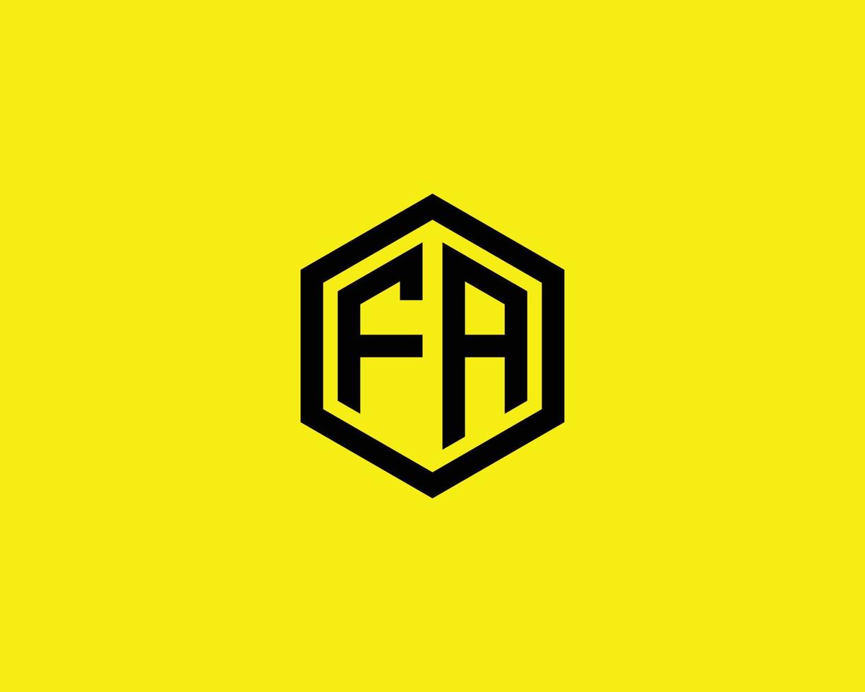 FA AF Logo design vector template