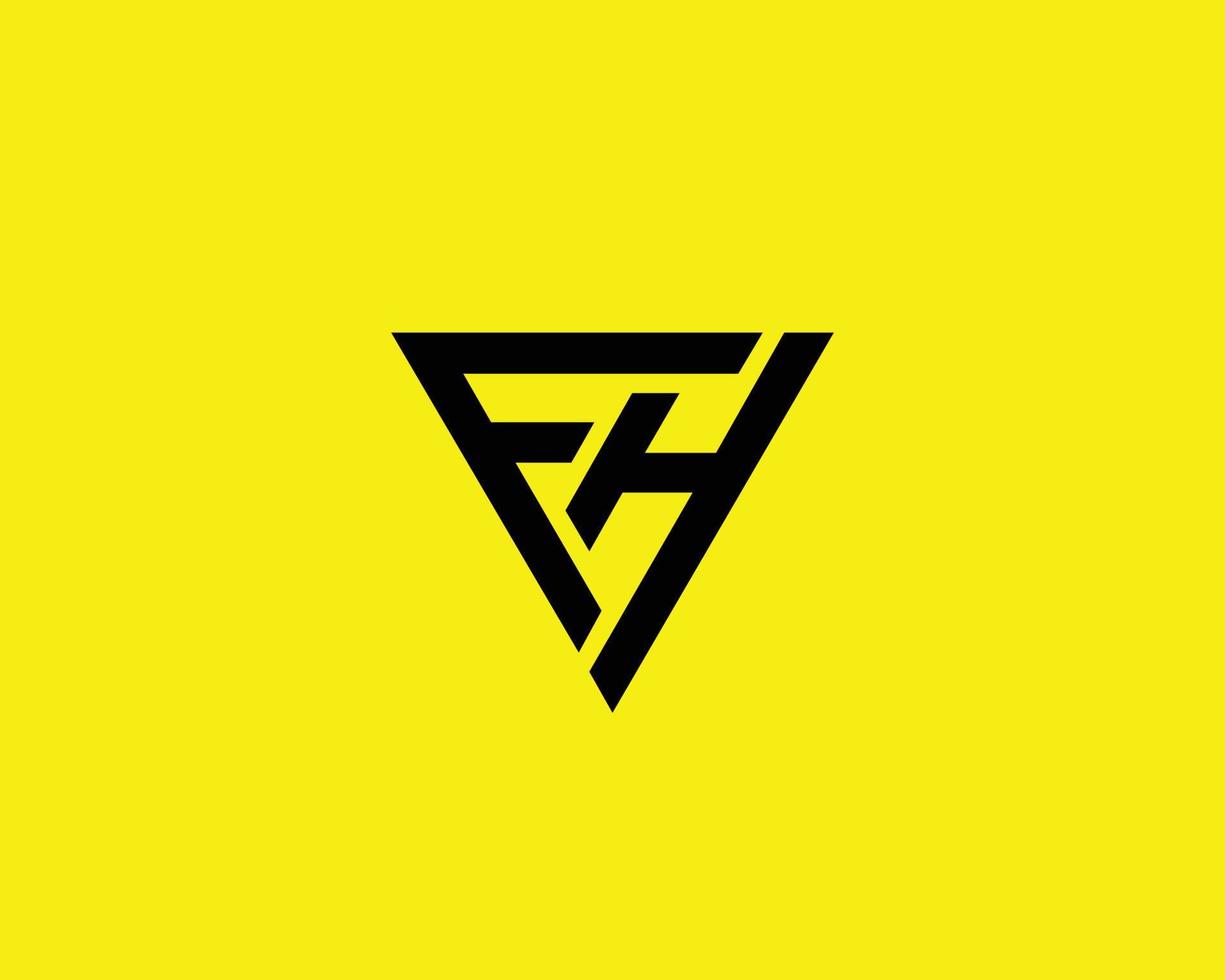FH HF Logo design vector template