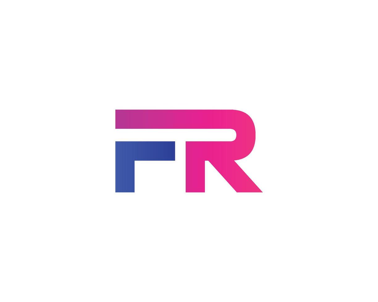 FR RF logo design vector template