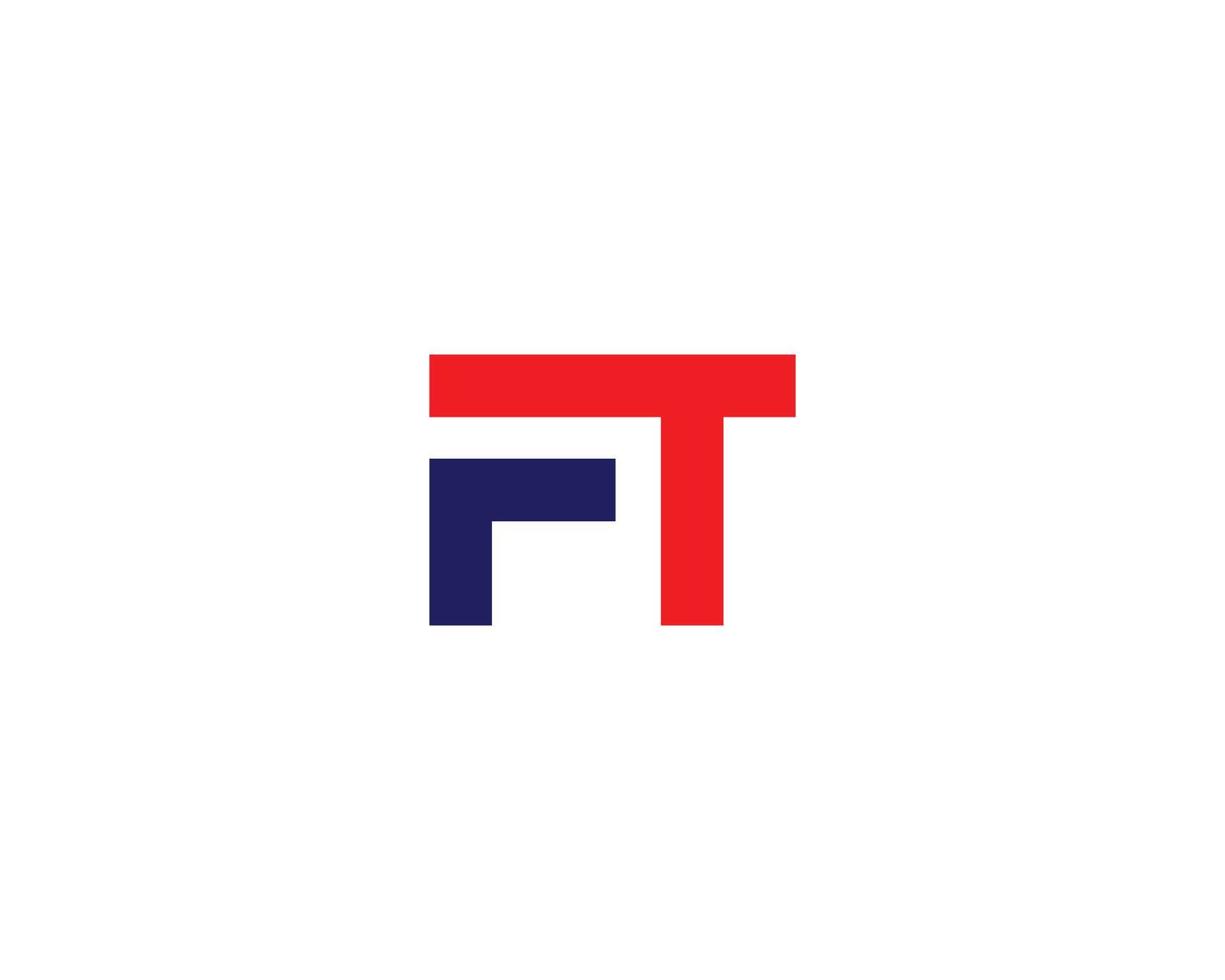 FT TF logo design vector template