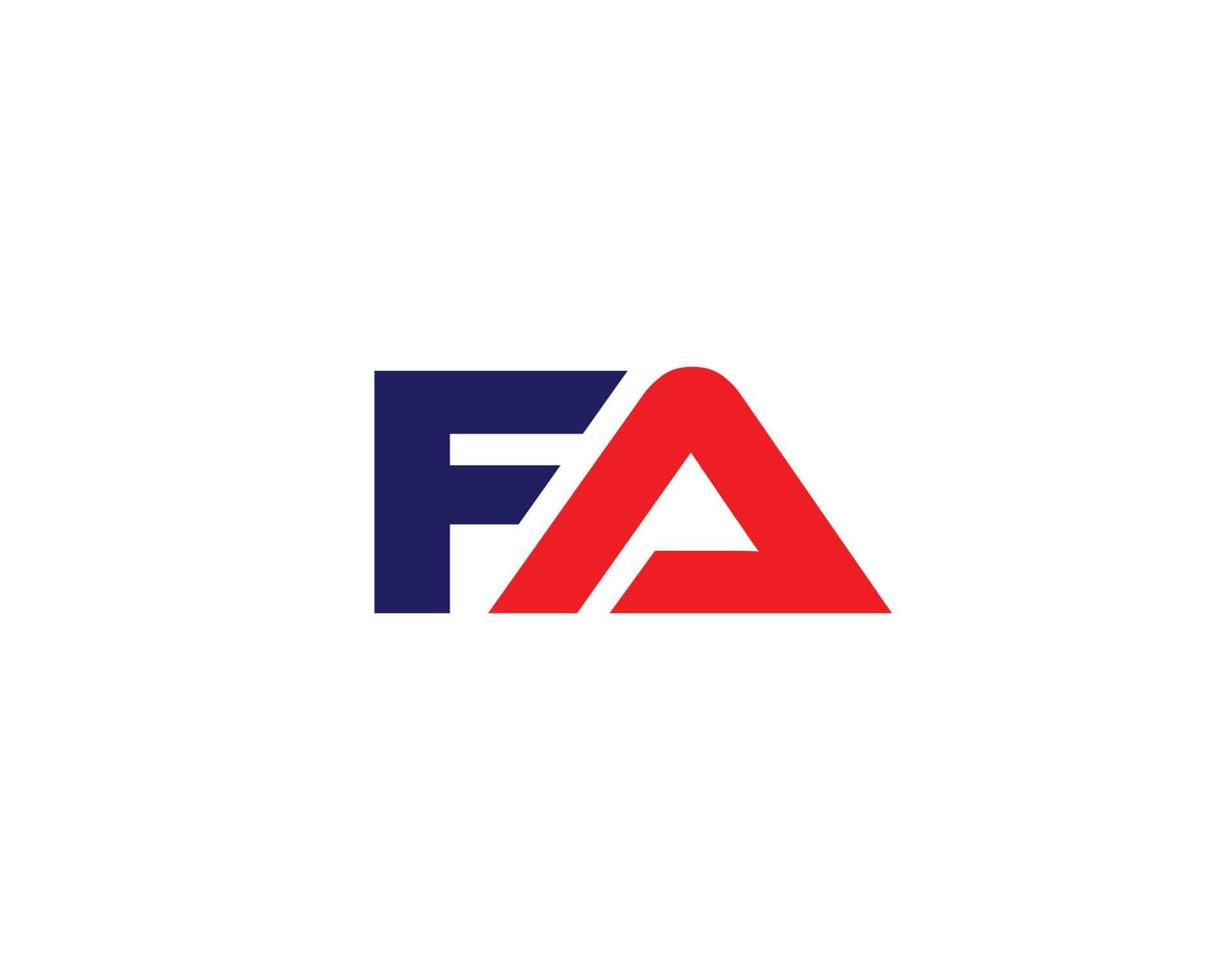 FA AF Logo design vector template