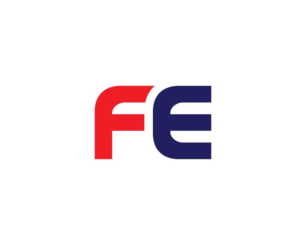 plantilla de vector de diseño de logotipo fe ef