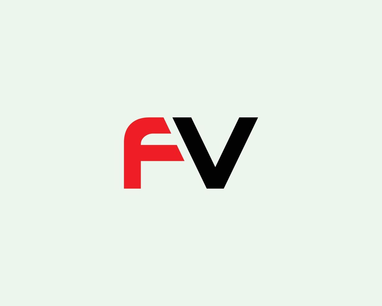 FV VF Logo design vector template