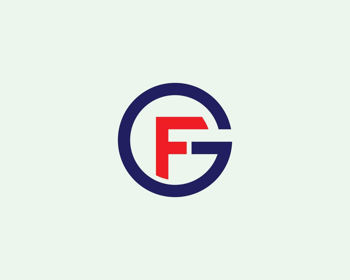 FG GF logo design vector template