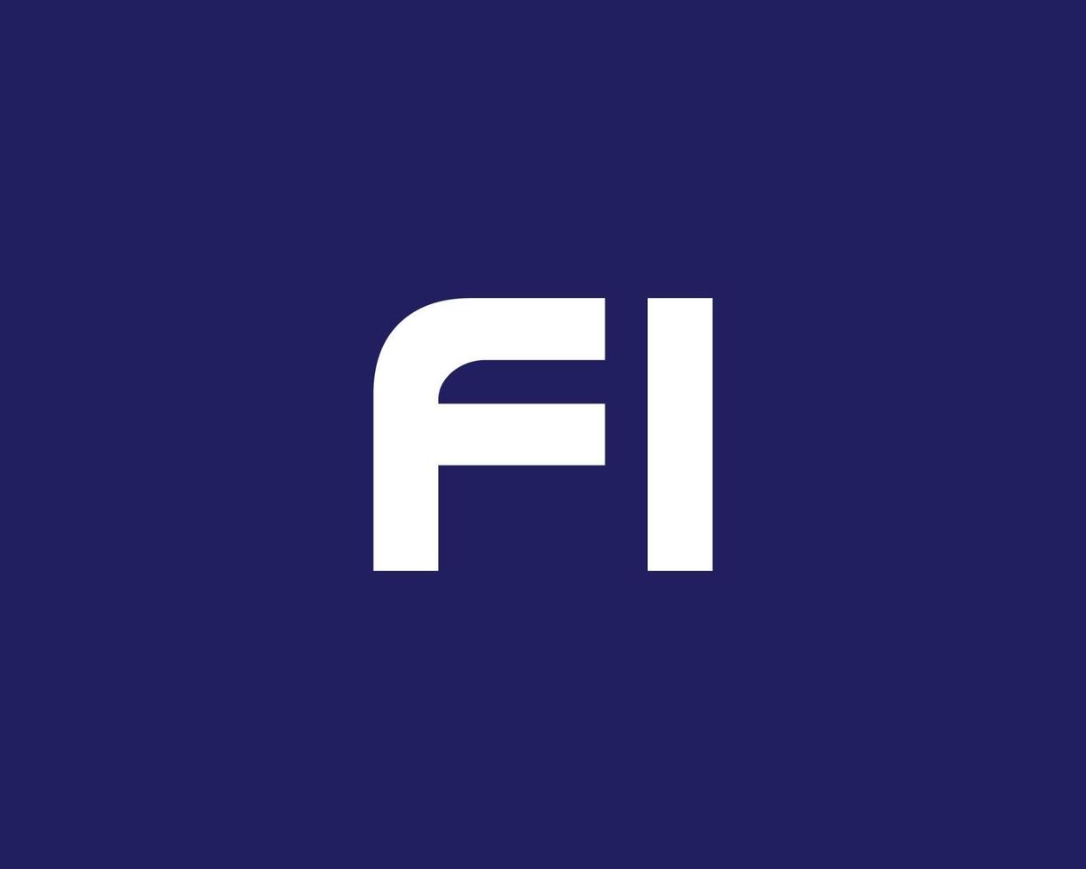 plantilla de vector de diseño de logotipo fi