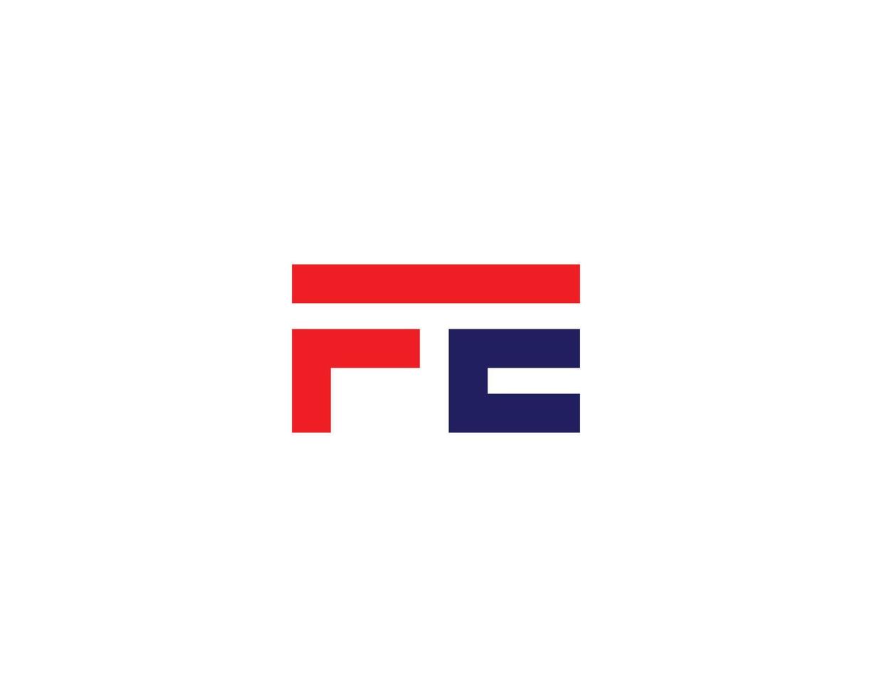 plantilla de vector de diseño de logotipo fe ef