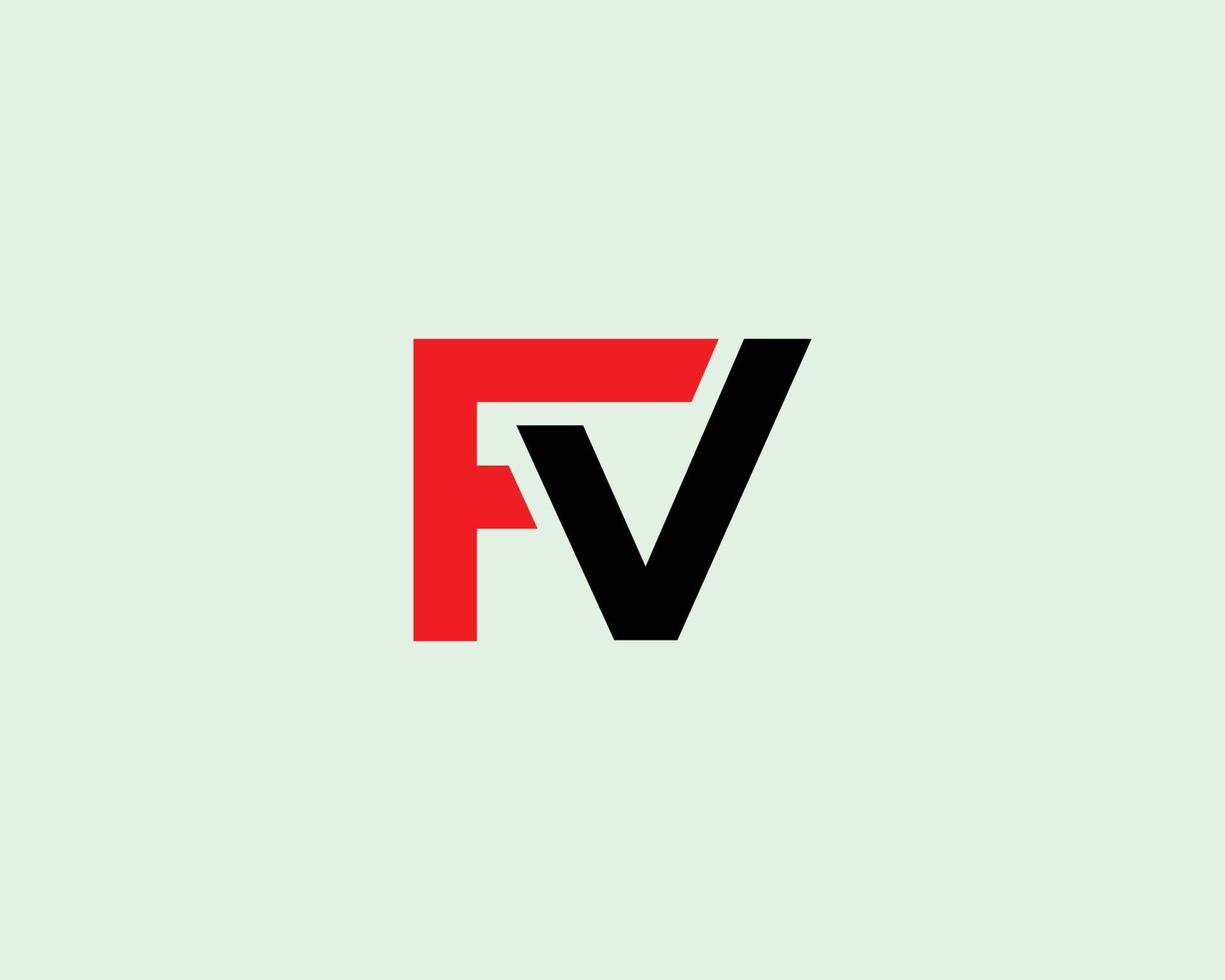 FV VF Logo design vector template