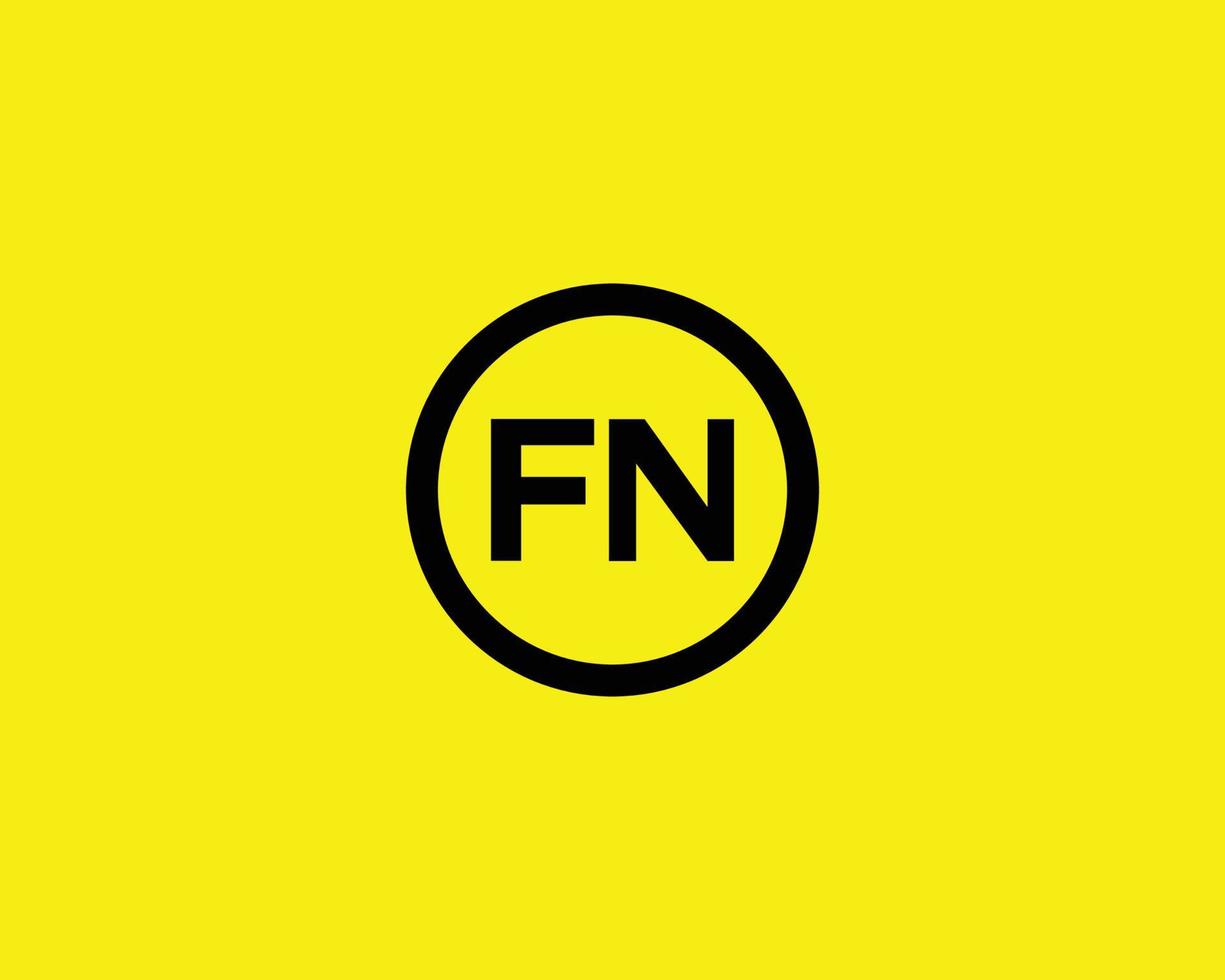 FN NF Logo design vector template