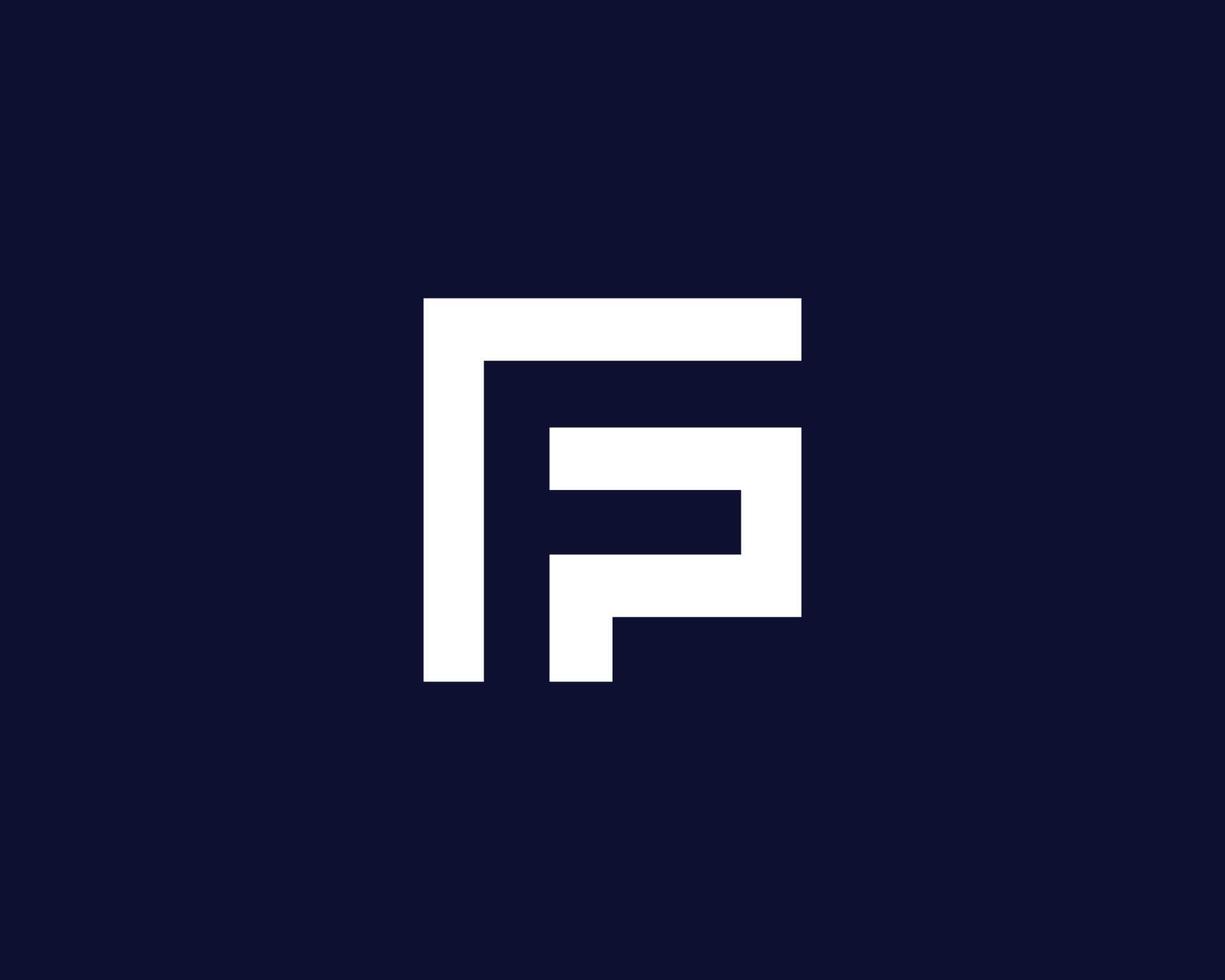 plantilla de vector de diseño de logotipo fp pf