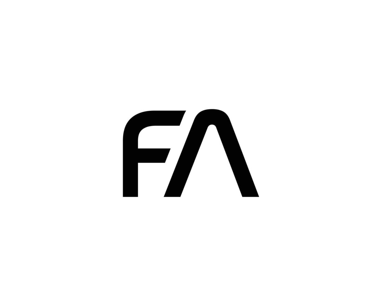 plantilla de vector de diseño de logotipo fa af