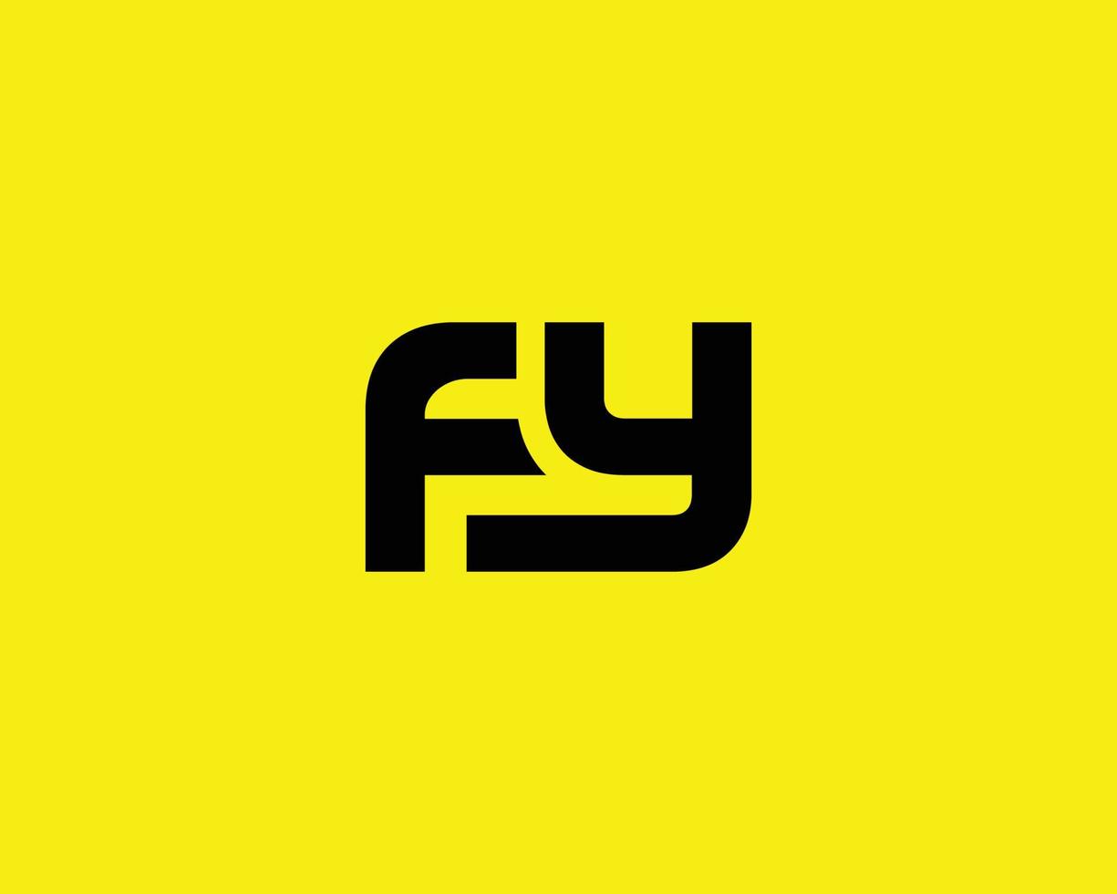 plantilla de vector de diseño de logotipo fy yf